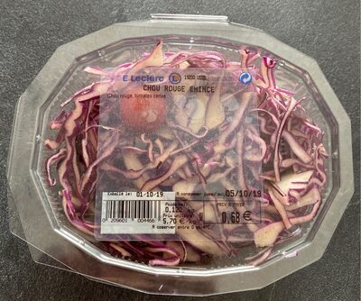 Chou rouge emince
