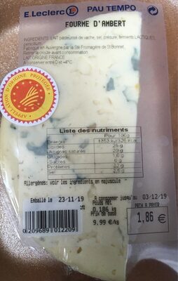 Fourme d'ambert front packaging