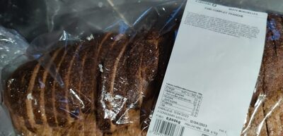 Pain complet tranché front packaging