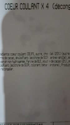 Moelleux au chocolat front packaging