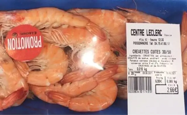 Crevettes cuites 30/50