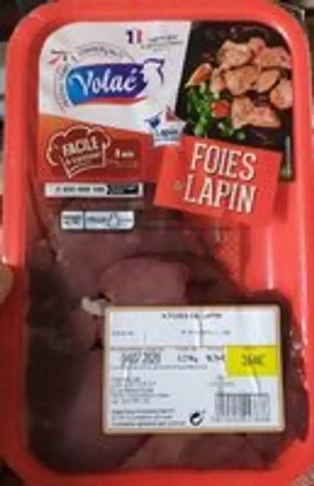 4 foies de lapin