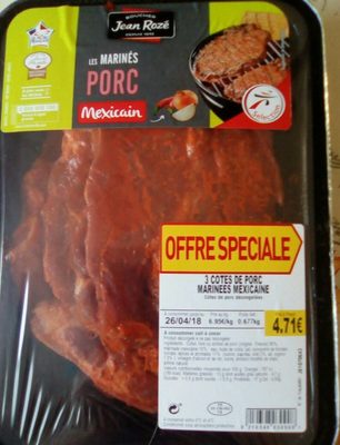 Les marinés de porc mexicain