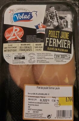Poulet jaune fermier front packaging