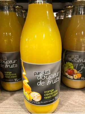 Pur jus orange clementine raisin blanc