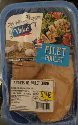 2 Filets de poulet jaune