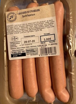 4 saucisses de Francfort