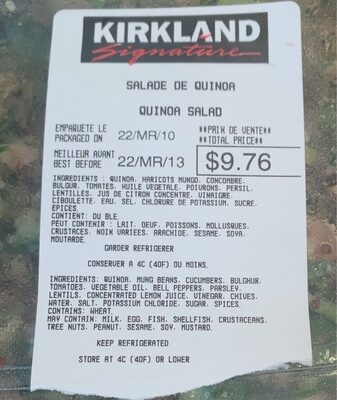 Salade de quinoa front packaging