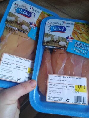 Aiguillettes de poulet jaune