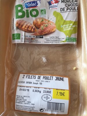 Filet de poulet jaune