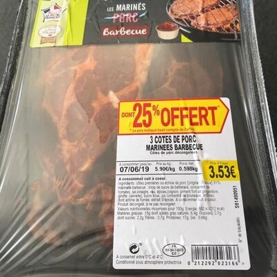 Cotes de porc barbecue