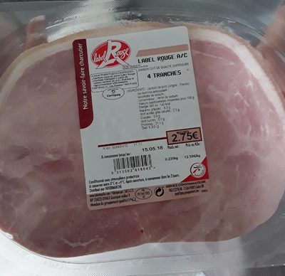 Jambon cuit de qualité supérieure Label Rouge