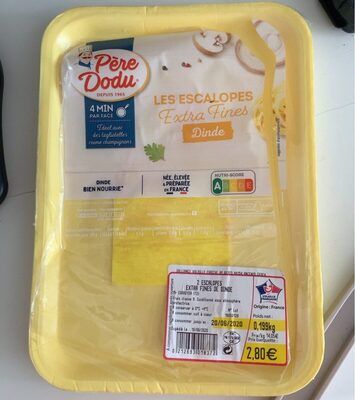 Les escalopes extra fines dinde front packaging