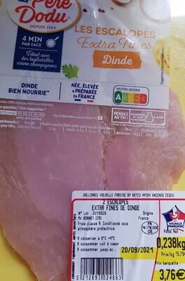 Escalopes extra fines dinde