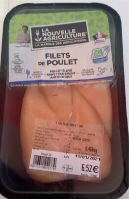 Filets de poulet front packaging