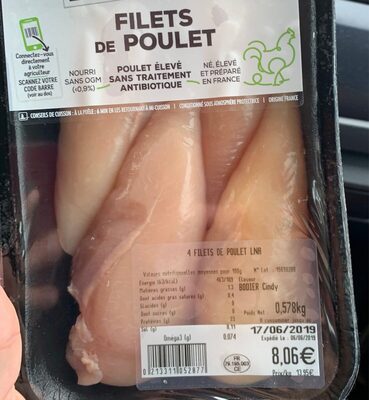 Filet de poulet Bio front packaging