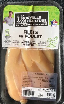 Filets de poulet front packaging
