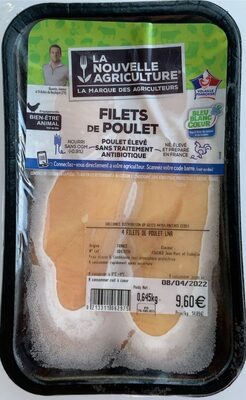 Filets de poulet front packaging