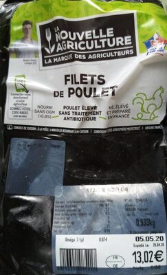 Filets de poulet front packaging