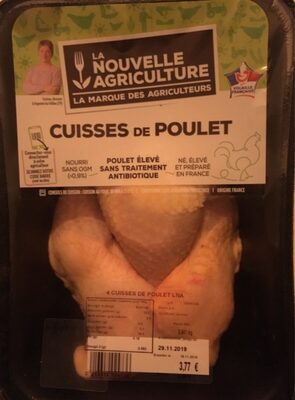 Cuisses de poulet front packaging