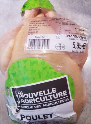 Poulet jaune prêt a cuire