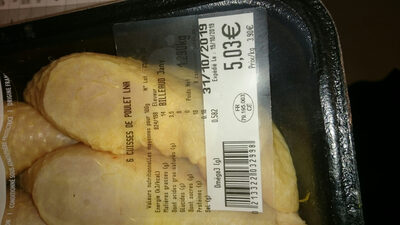 cuisse de poulet ingredients label