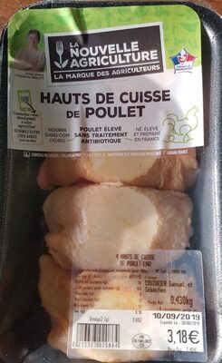 Hauts de cuisse de poulet front packaging