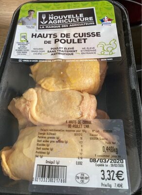 Hauts de cuisse de poulet front packaging