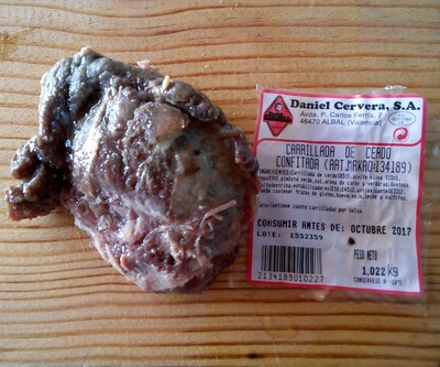 Carrillada de cerdo confitada Art makro 134189