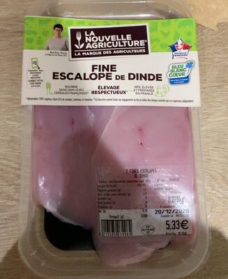 Fine escalope de dinde front packaging