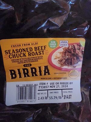 Seasoned Chuck Roast - Birria