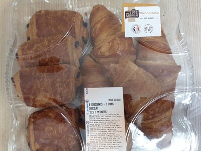 5 croissants + 5 pains chocolat les 3 meuniers