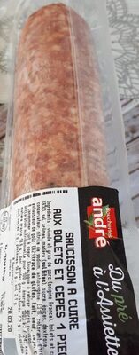 Saucisson à cuire aux volets et cepes