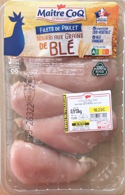 Filets de poulet nourri au blé