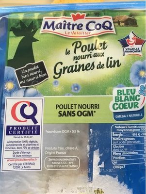 Filets de Poulet Nourri Aux Graines De Lin