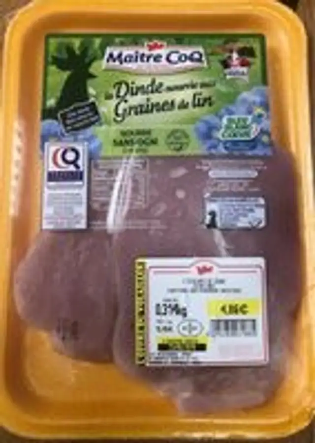 Dinde nourrie aux graines de lin