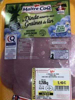 Escalope de dinde aux graines de lin