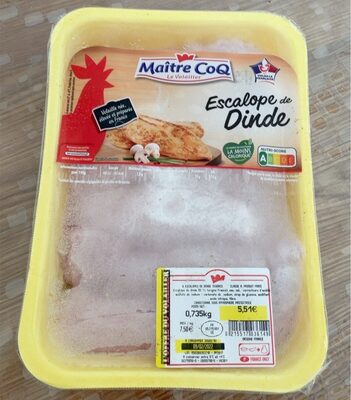 Escalope de dinde front packaging