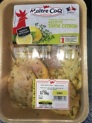 Morceaux choisis fe poulet recette thym citron