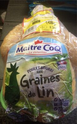 Poulet nourri aux grains de lin