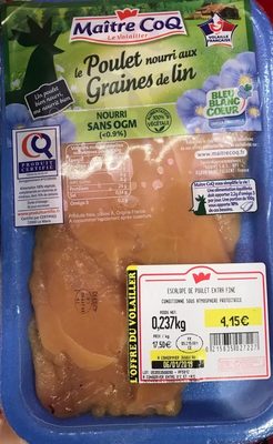 Poulet nourri aux graines de lin