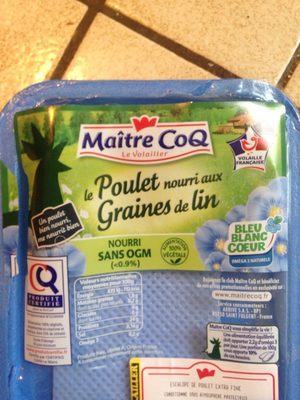 Poulet nourri aux graines de lin