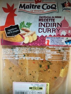 Aiguillettes de DINDE recette INDIAN CURRY front packaging