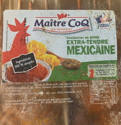 Brochette dinde mexicaine front packaging