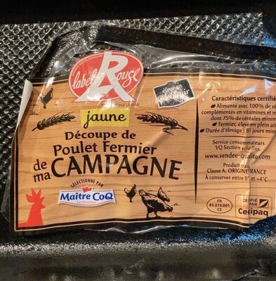 Découpes de Poulet fermier de ma campagne