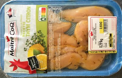 Aiguillettes de poulet thym citron front packaging