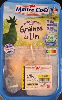 Cuisses de poulet nourri aux graines de lin