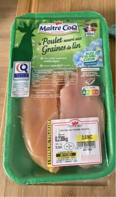Poulet nourri aux graines de lin