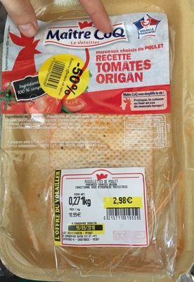 Aiguillettes de poulet marinées