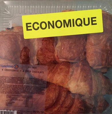 4 croissants + 4 pain chocolats front packaging